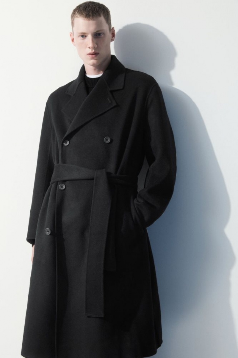 Black Cos The Double-breasted Wool Coat | CNPME1426