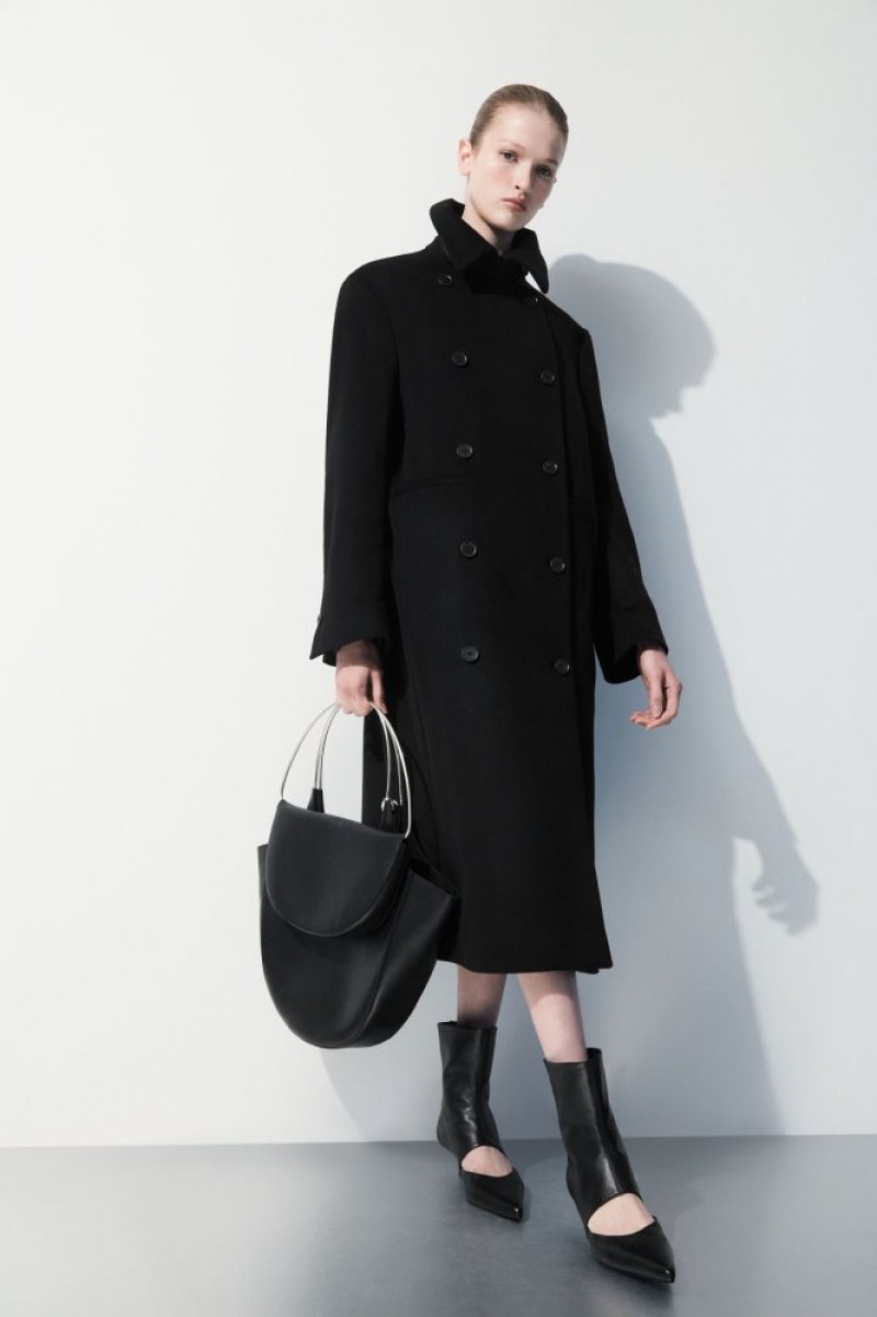 Black Cos The Recycled-cashmere Trench Coat | VTBZI4216