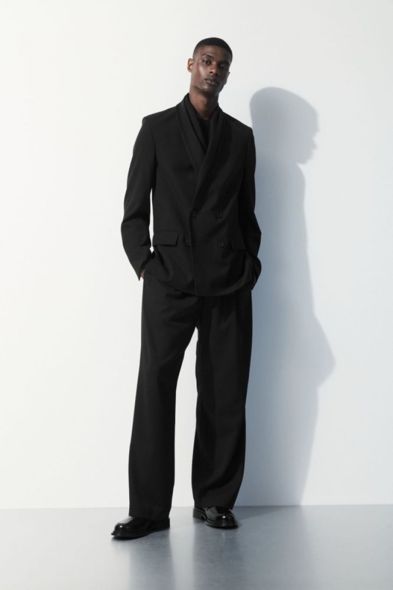 Black Cos The Shawl-collar Wool Blazer | NYFQH7154