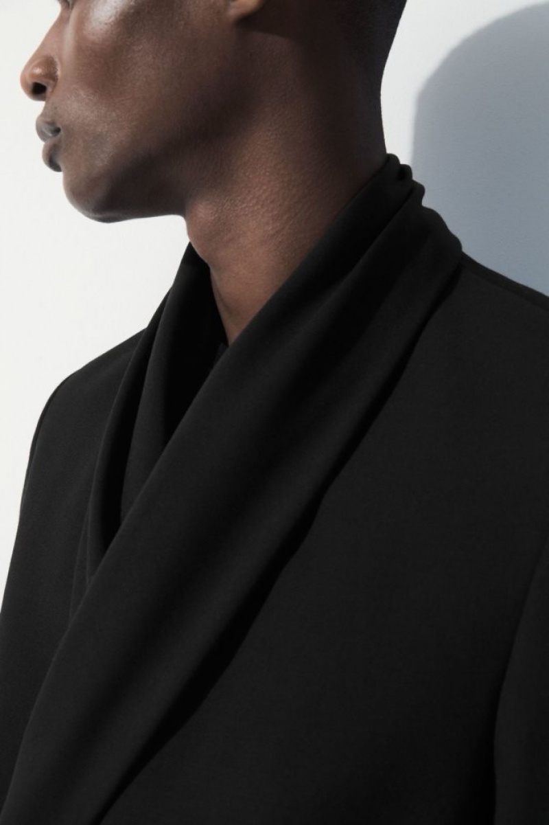 Black Cos The Shawl-collar Wool Blazer | NYFQH7154