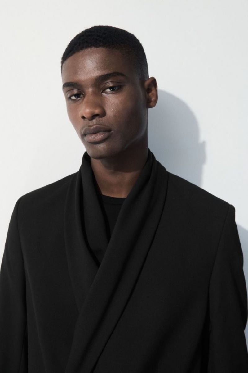 Black Cos The Shawl-collar Wool Blazer | NYFQH7154