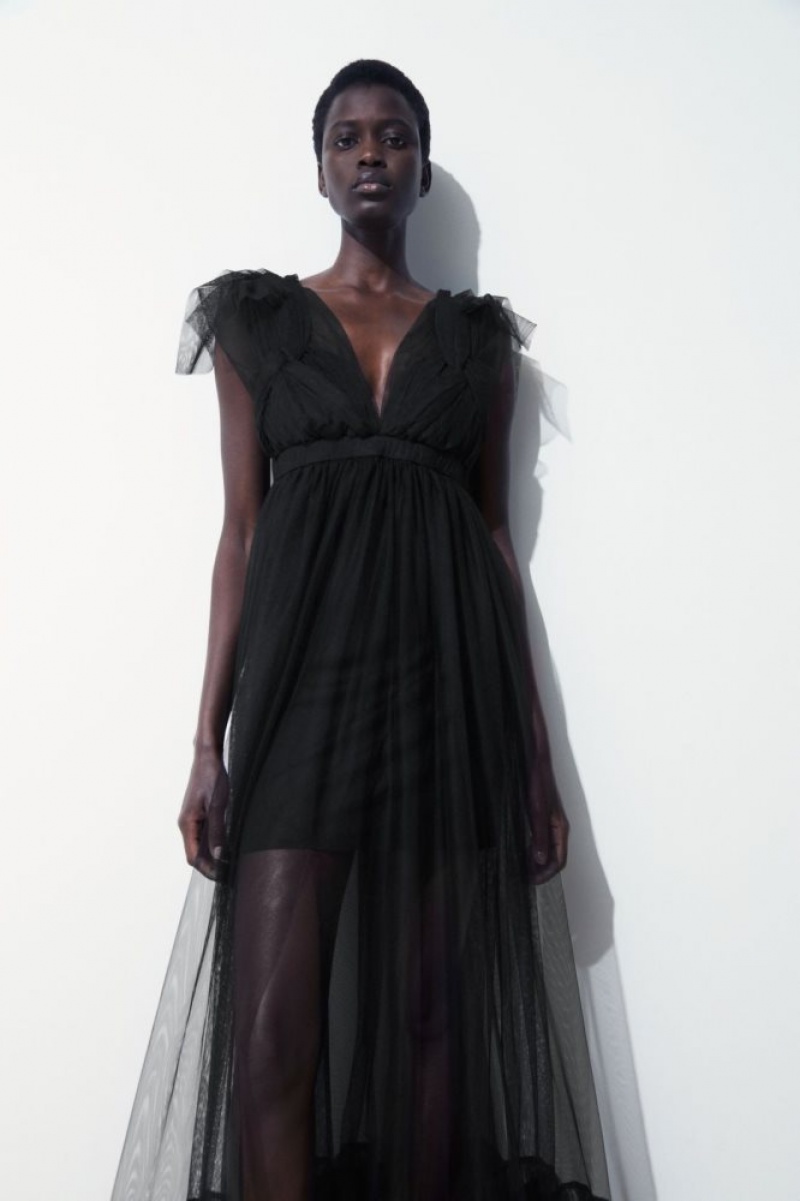 Black Cos The Sheer Tulle Dress | IUSCK9245