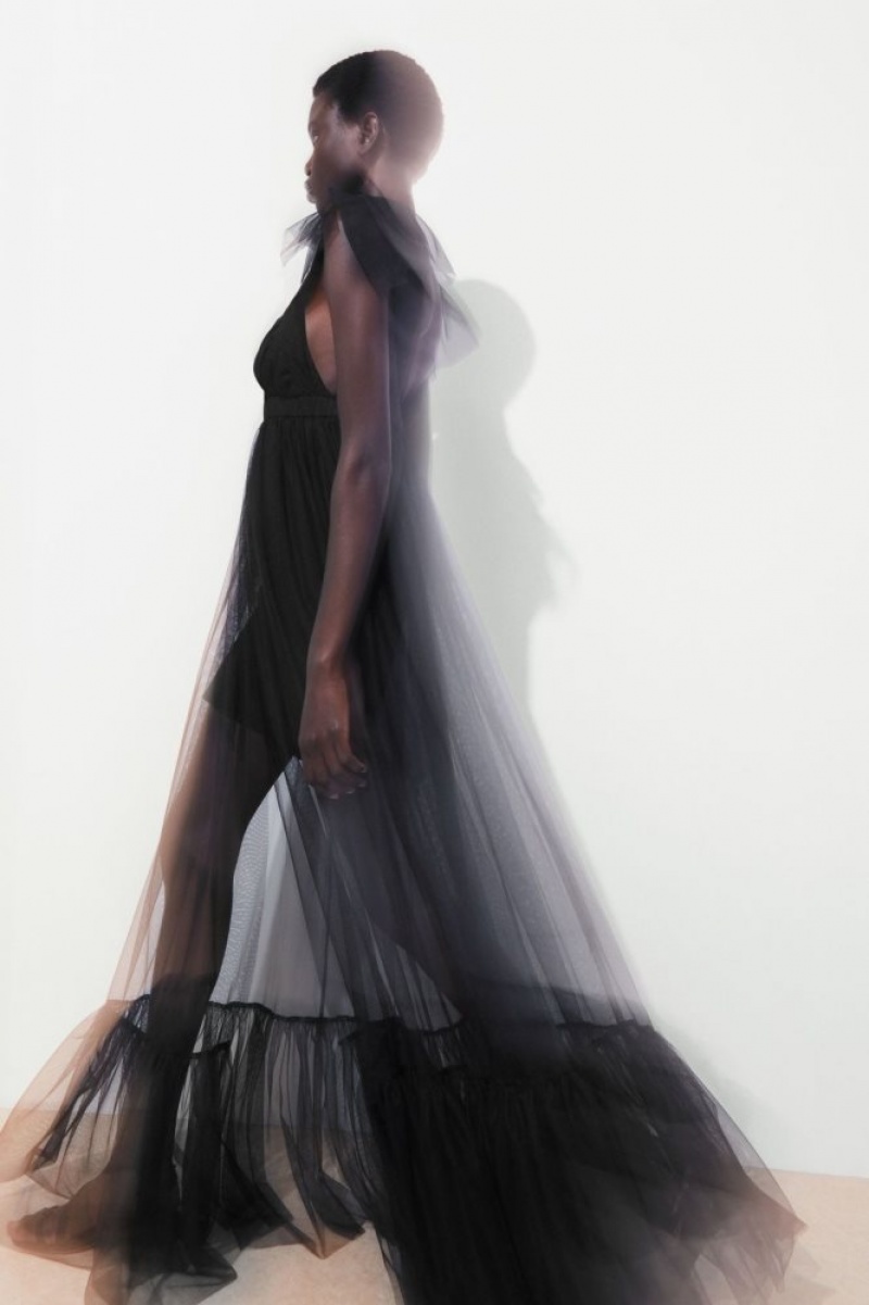 Black Cos The Sheer Tulle Dress | IUSCK9245