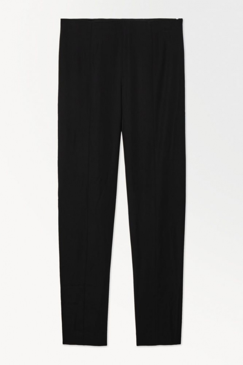 Black Cos The Silk-blend Pants | EBSNH1293