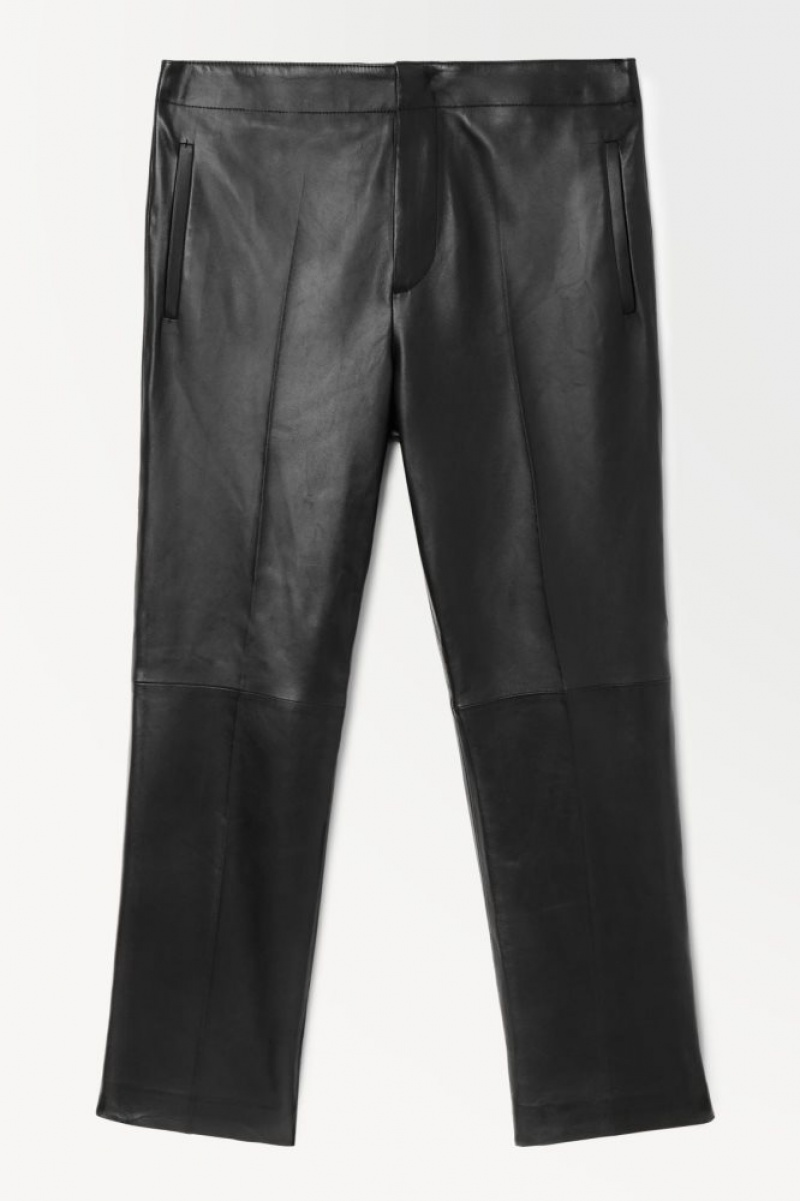 Black Cos The Tailored Leather Pants | MWSVE8431