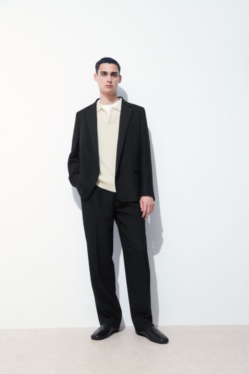 Black Cos The Tailored Straight-leg Trousers | LGJFQ2703