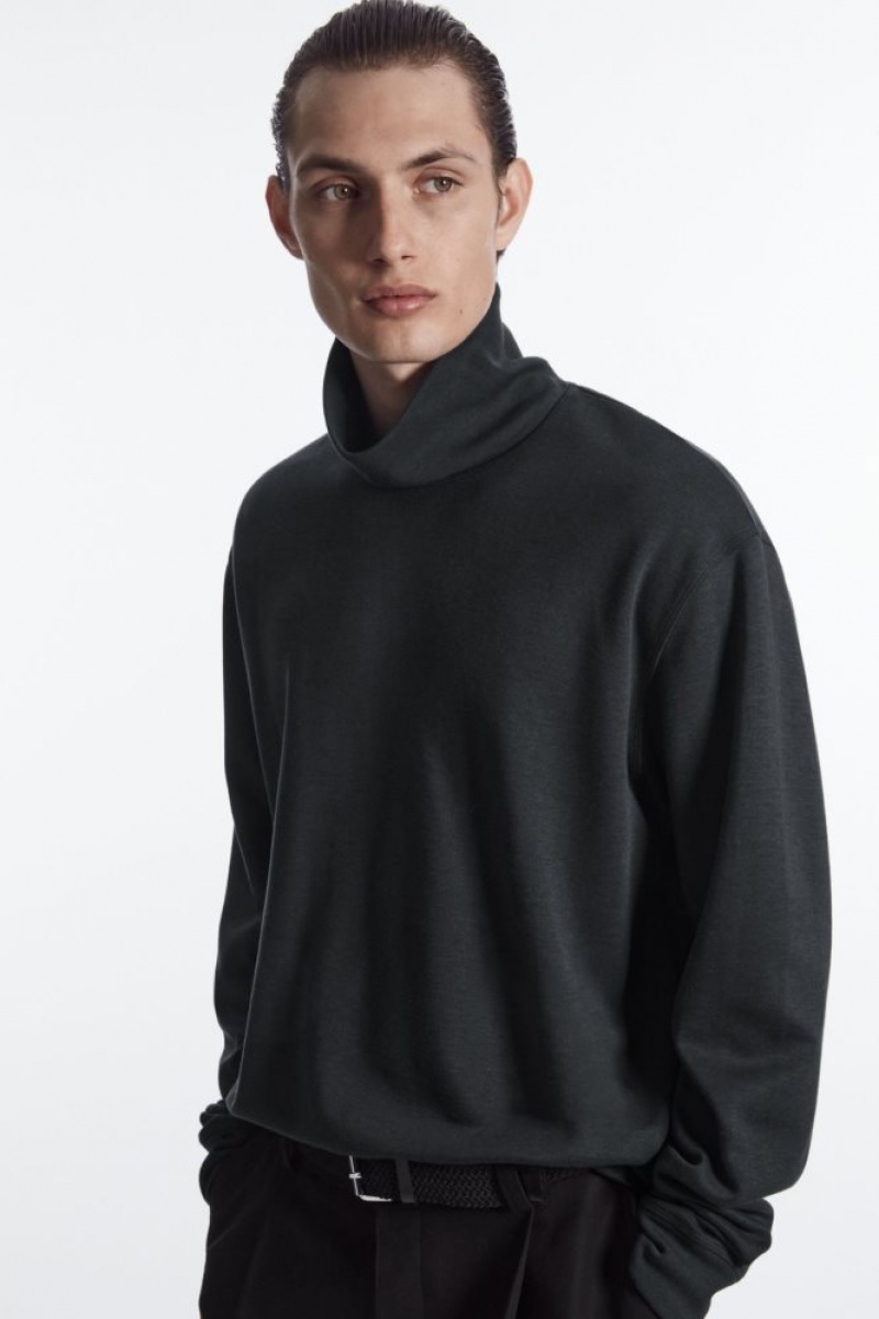 Black Cos Turtleneck Sweatshirt | XHNJI7845