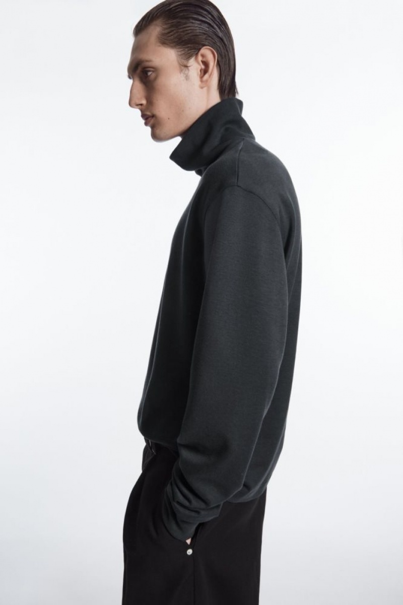 Black Cos Turtleneck Sweatshirt | XHNJI7845