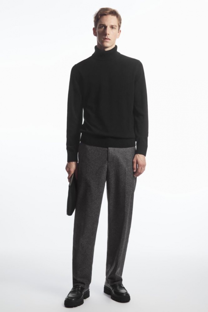 Black Cos Wool-cashmere Turtleneck Sweater | YFSHG6174