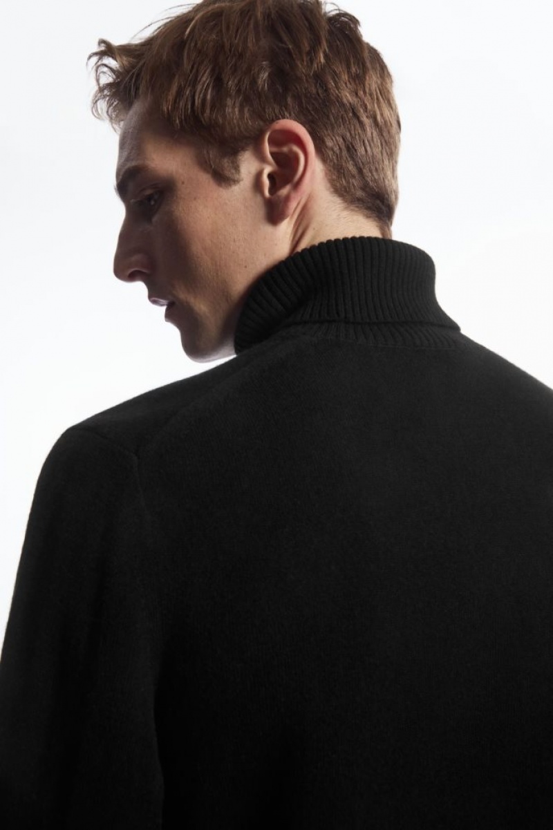 Black Cos Wool-cashmere Turtleneck Sweater | YFSHG6174