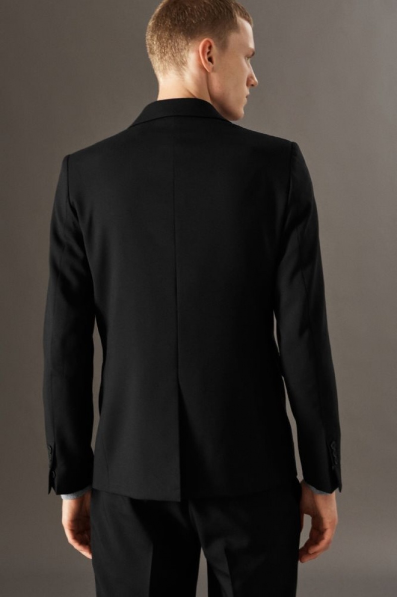 Black Cos Wool-hopsack Blazer - Slim | YTMWS2345