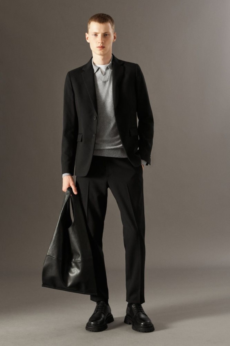 Black Cos Wool-hopsack Blazer - Slim | YTMWS2345