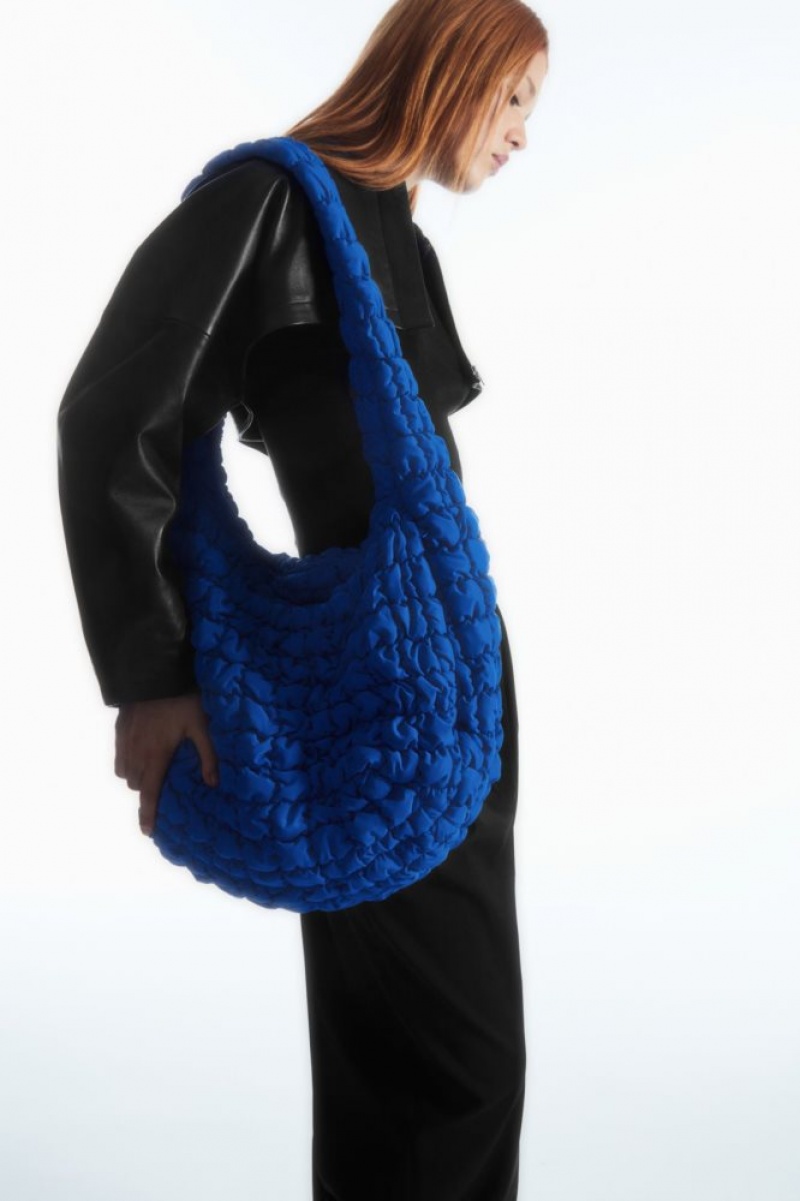 Blue Cos Oversized Quilted Crossbody | EIDXY3189