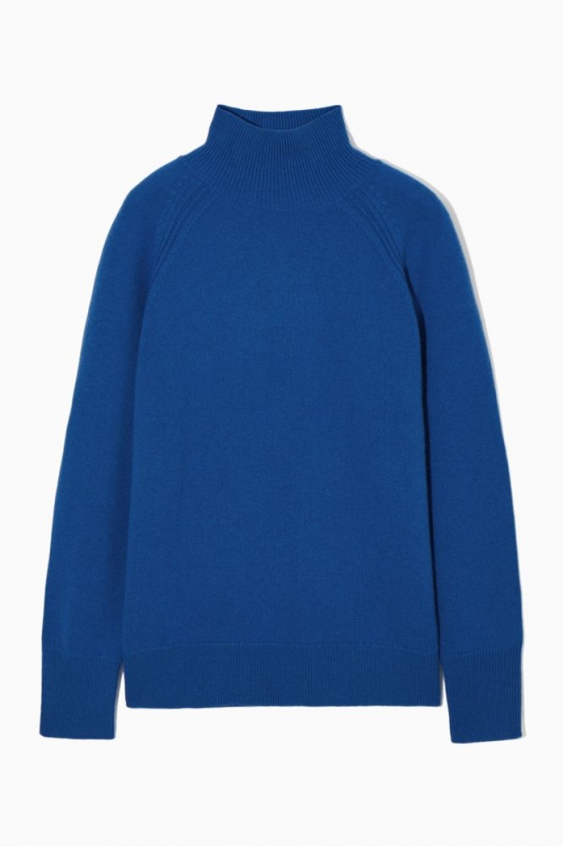 Blue Cos Pure Cashmere Turtleneck Sweater | FZOIM3098