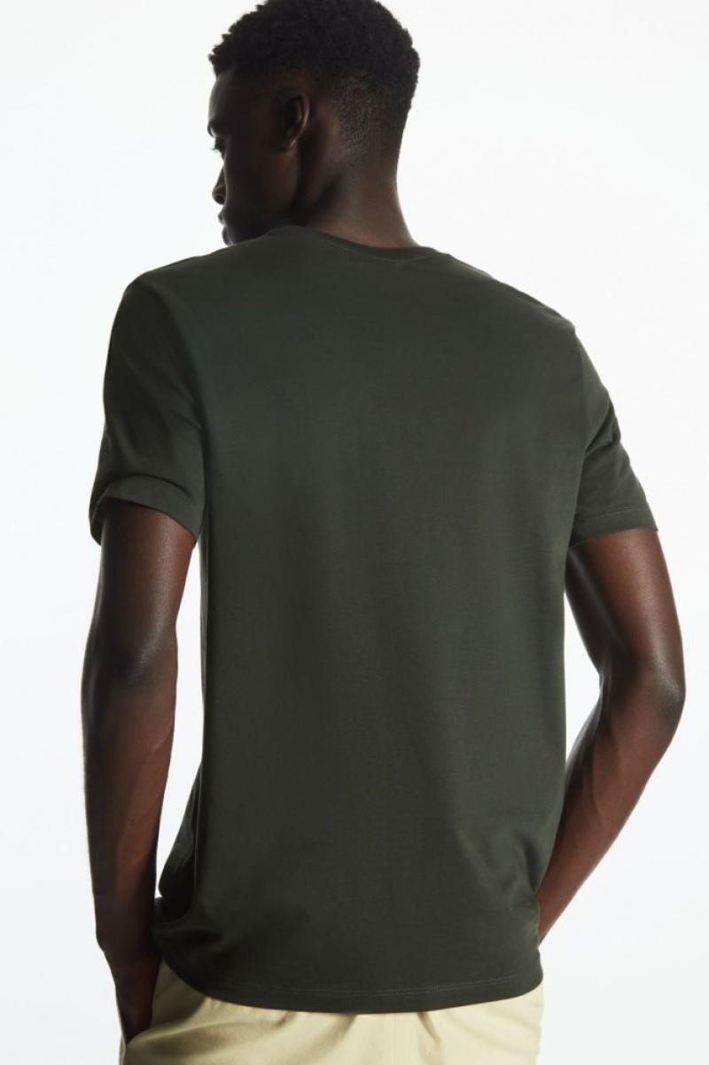 Dark Green Cos The Extra Fine T-shirt | HPOML2965