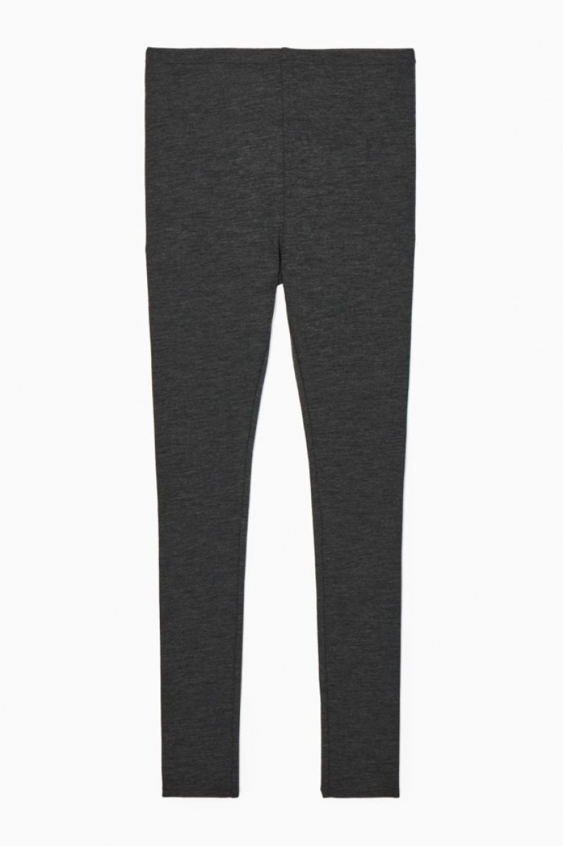 Dark Grey Cos Merino Wool Leggings | WUNBZ3092