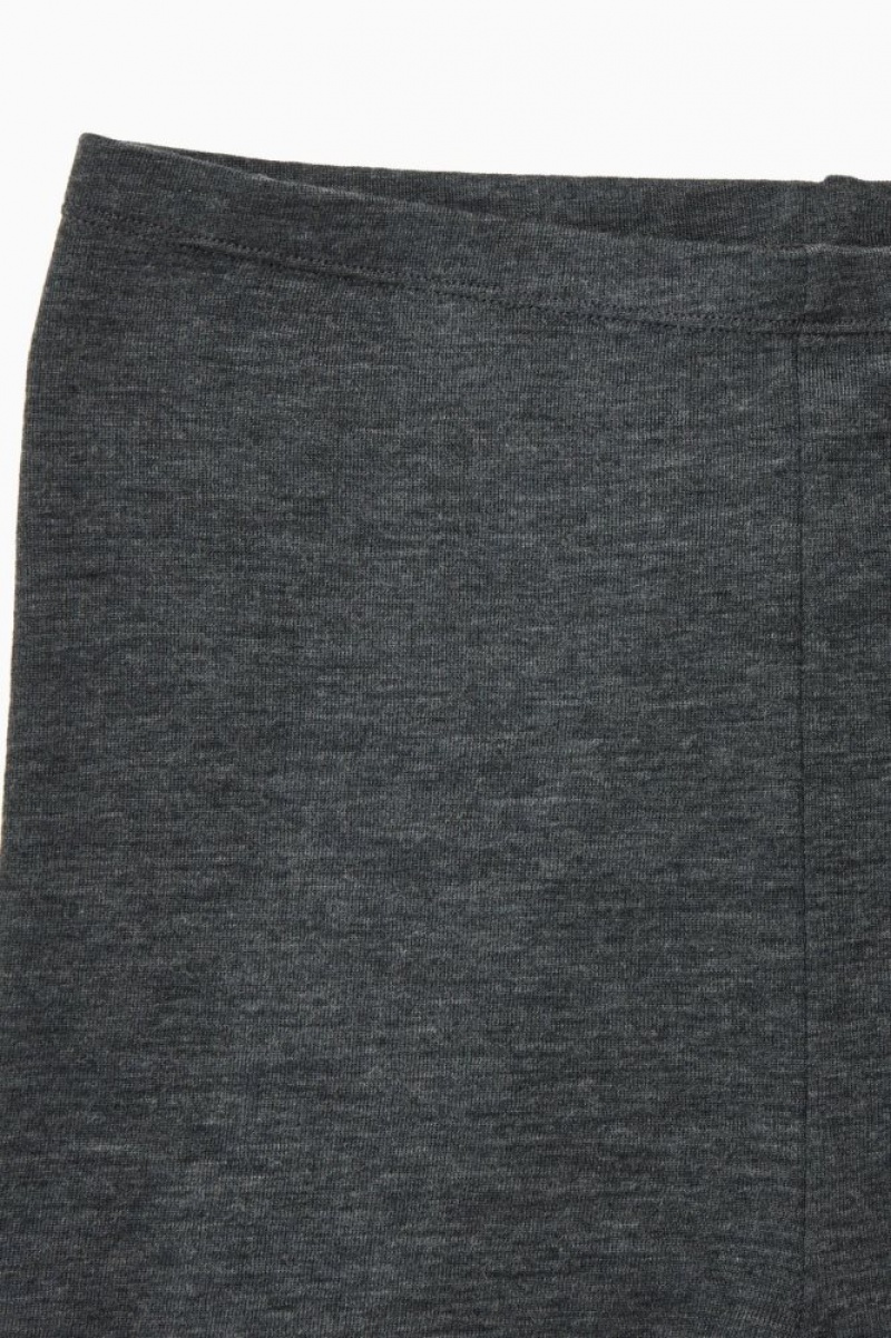 Dark Grey Cos Merino Wool Leggings | WUNBZ3092