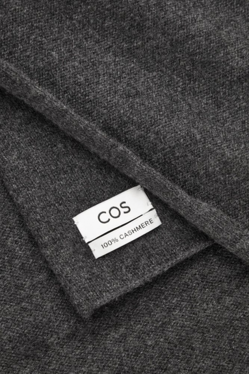 Dark Grey Cos Pure Cashmere Scarf | DMSGQ3190