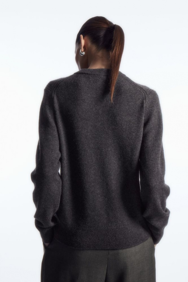 Dark Grey Cos Pure Cashmere Sweater | LOPHI4291