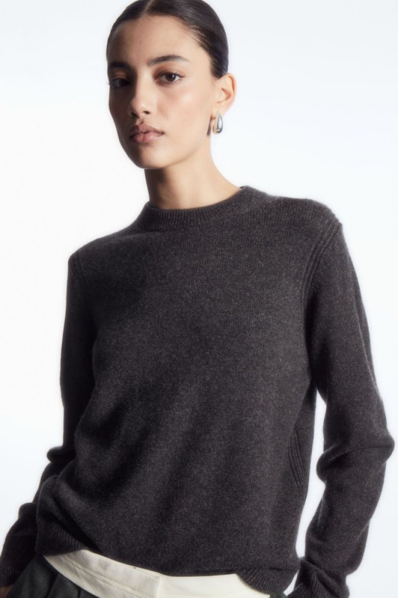 Dark Grey Cos Pure Cashmere Sweater | LOPHI4291