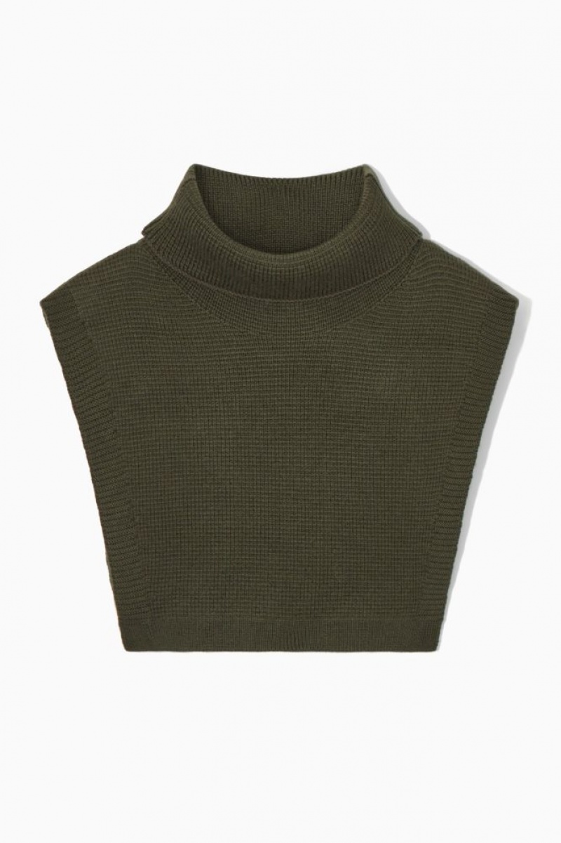 Dark Khaki Cos Wool Rollneck Collar | DYVKS8425