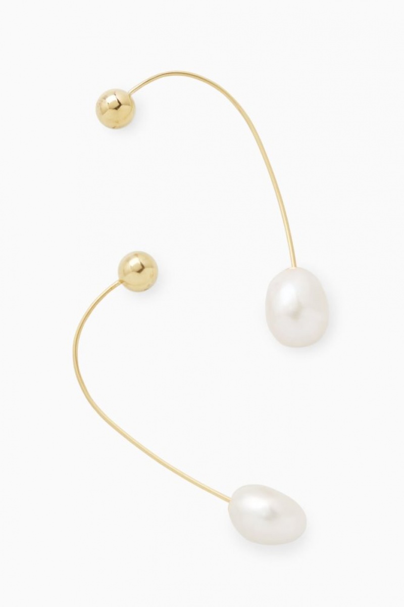 Gold Cos Gold Vermeil Freshwater Pearl Drop Earrings | ESTNH8964