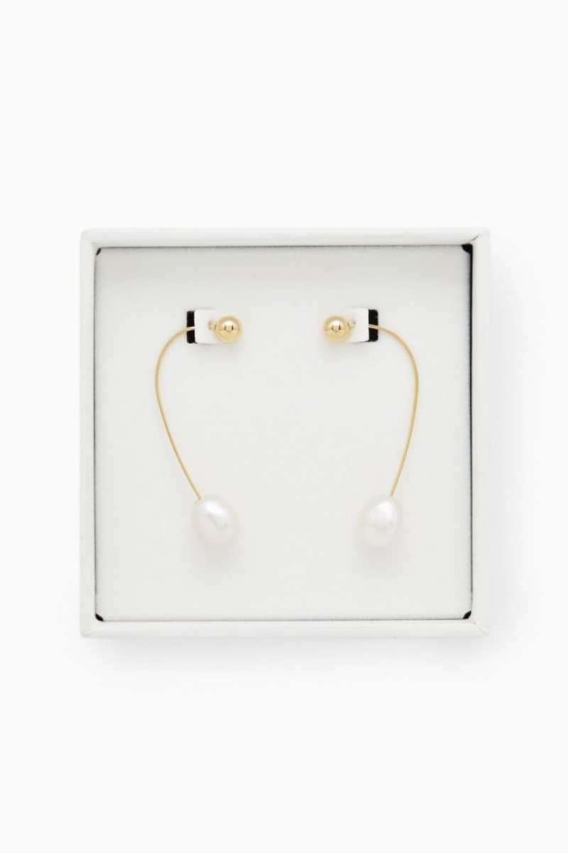 Gold Cos Gold Vermeil Freshwater Pearl Drop Earrings | ZIKJF2061