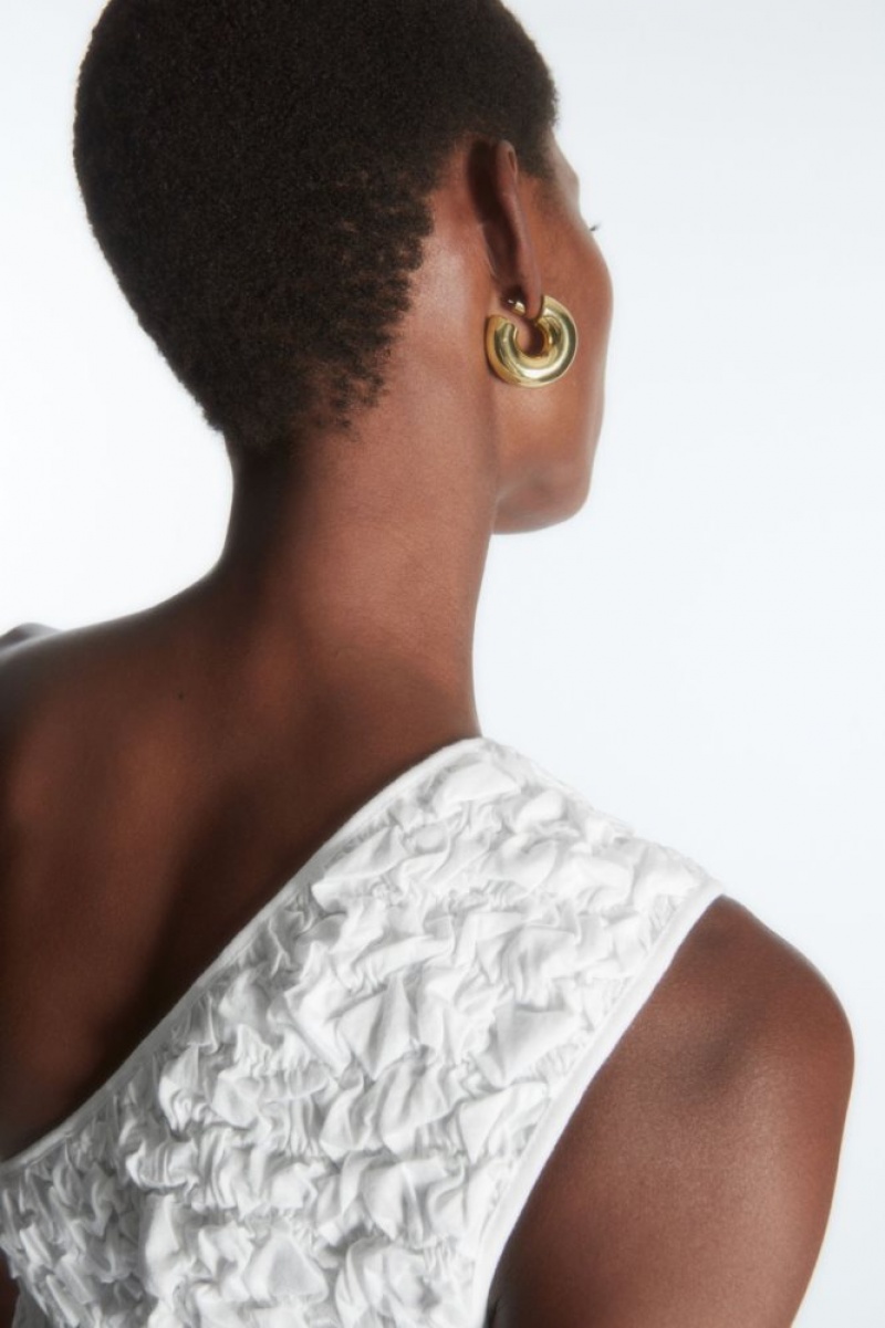 Gold Cos Large Chunky Hoop Earrings | NUHEM7825