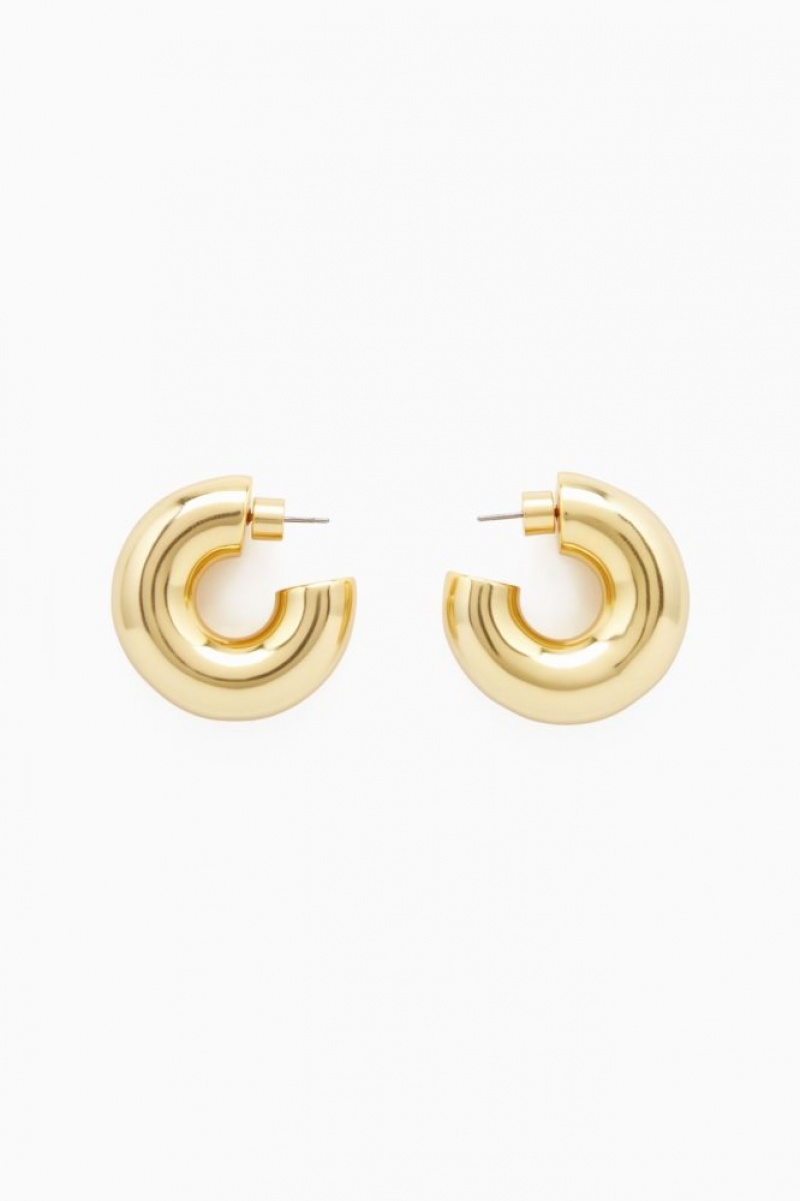 Gold Cos Large Chunky Hoop Earrings | NUHEM7825