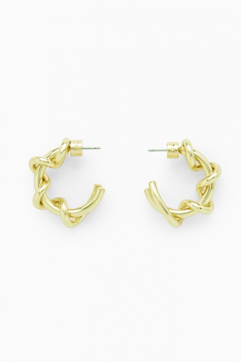 Gold Cos Spiral Hoop Earrings | RCTUI3780