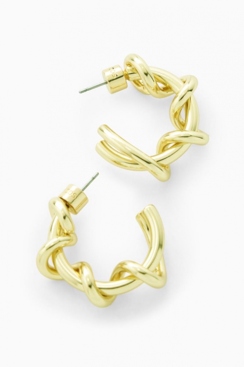 Gold Cos Spiral Hoop Earrings | RCTUI3780