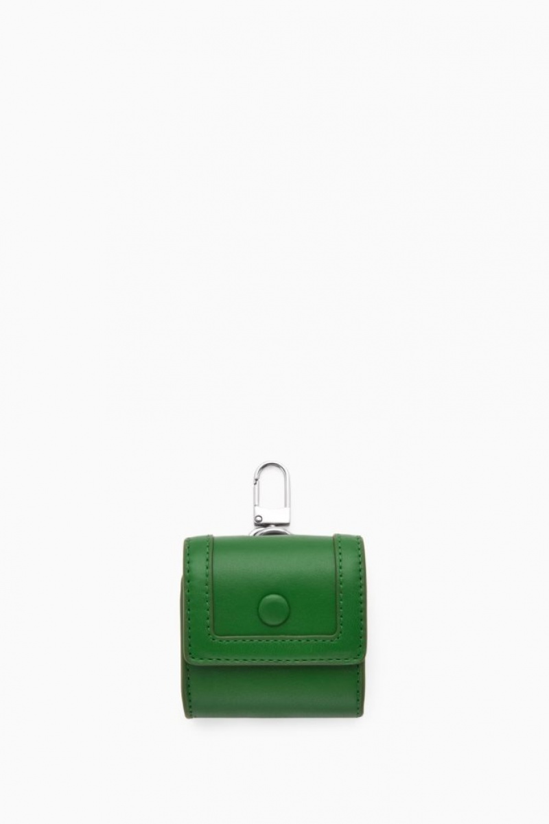 Green Cos Leather Airpods Case | OYDKI8743