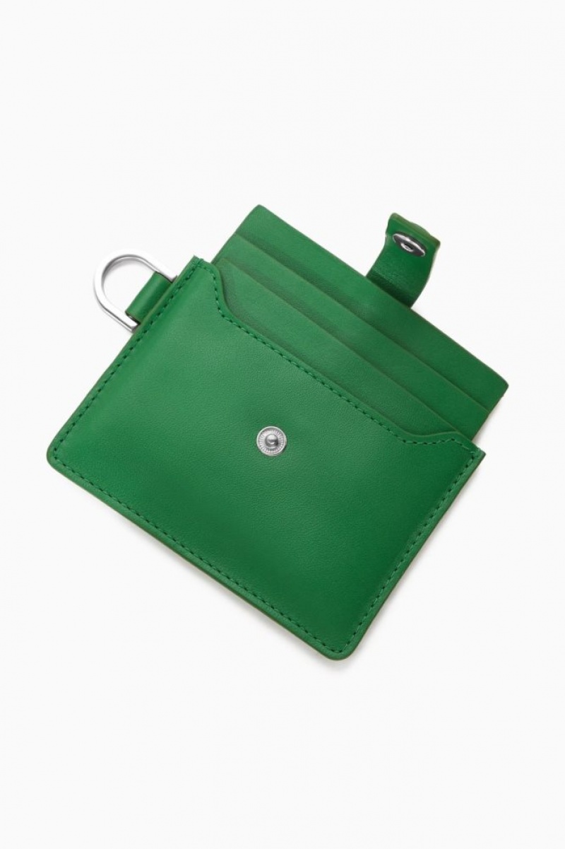 Green Cos Leather Lanyard Cardholder | EPHLG9243