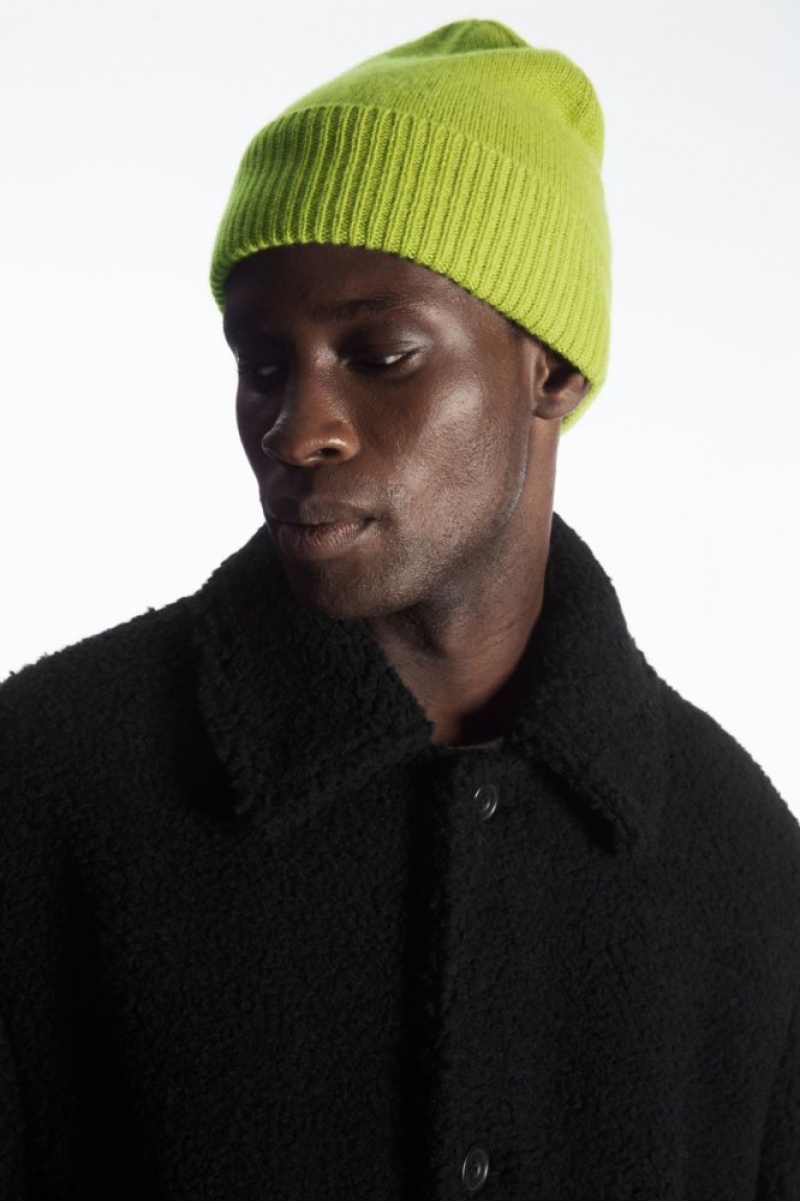 Green Cos Pure Cashmere Beanie | PABSV8356