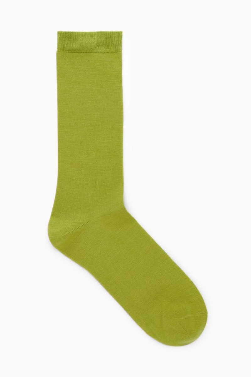 Green Cos Wool Socks | SHFYZ6174