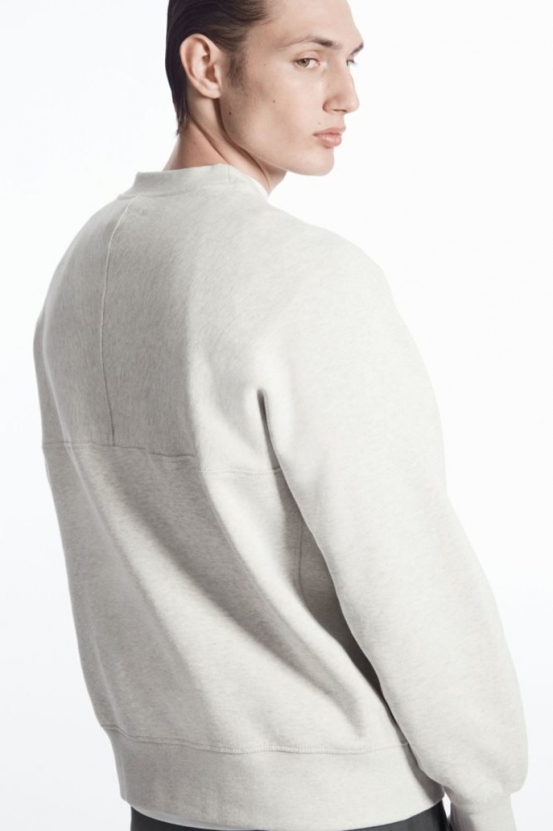 Grey Cos Paneled Sweatshirt | WYSAR1097