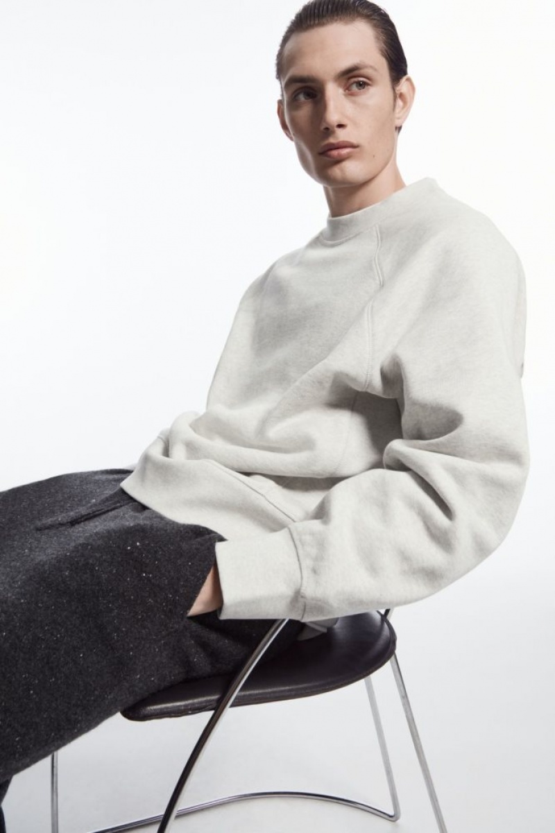 Grey Cos Paneled Sweatshirt | WYSAR1097