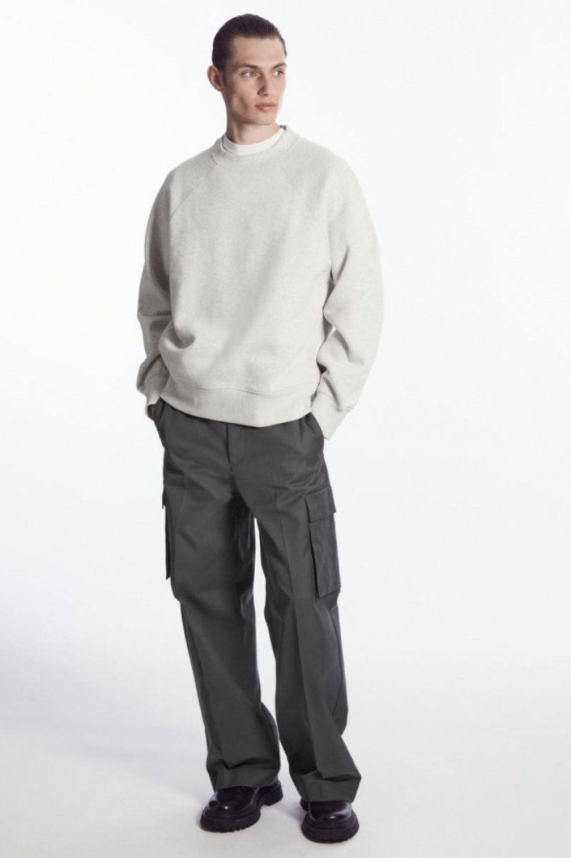 Grey Cos Paneled Sweatshirt | WYSAR1097