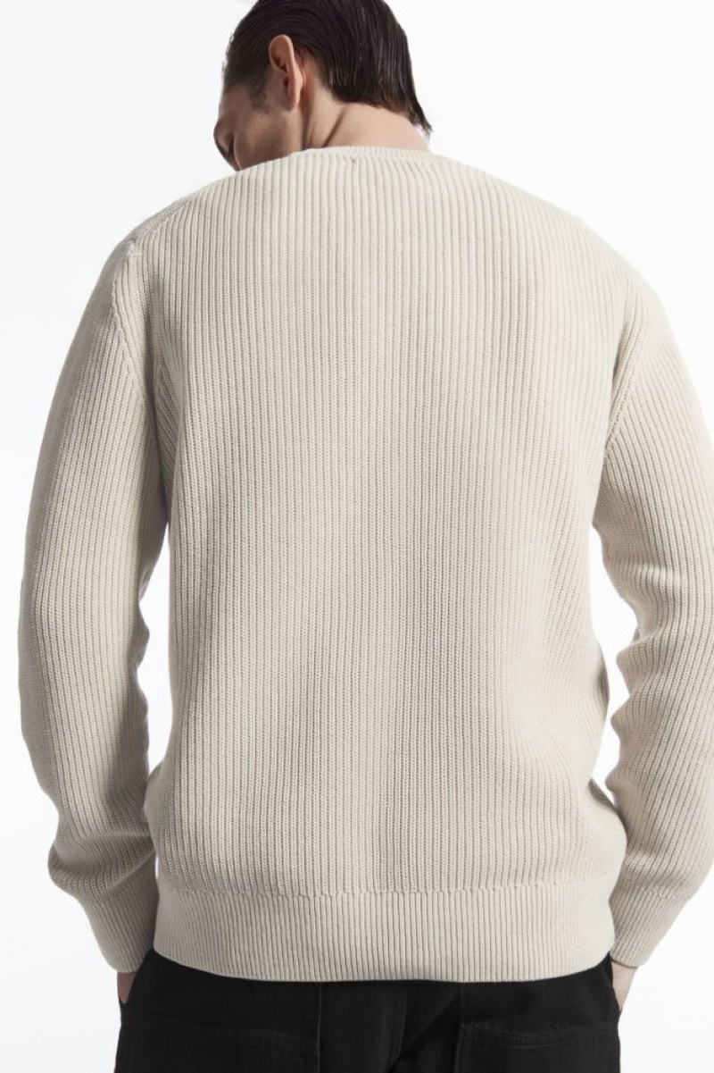 Grey Cos Stone-washed Knitted Jumper | LMPTW7148