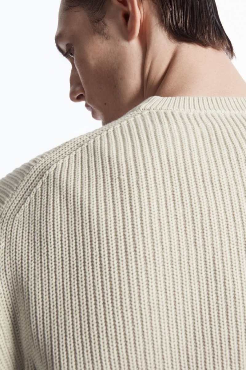 Grey Cos Stone-washed Knitted Jumper | LMPTW7148