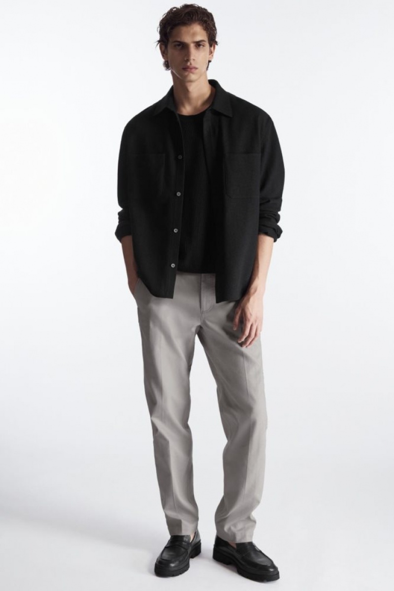 Grey Cos Straight-leg Utility Pants | TMCSU9634