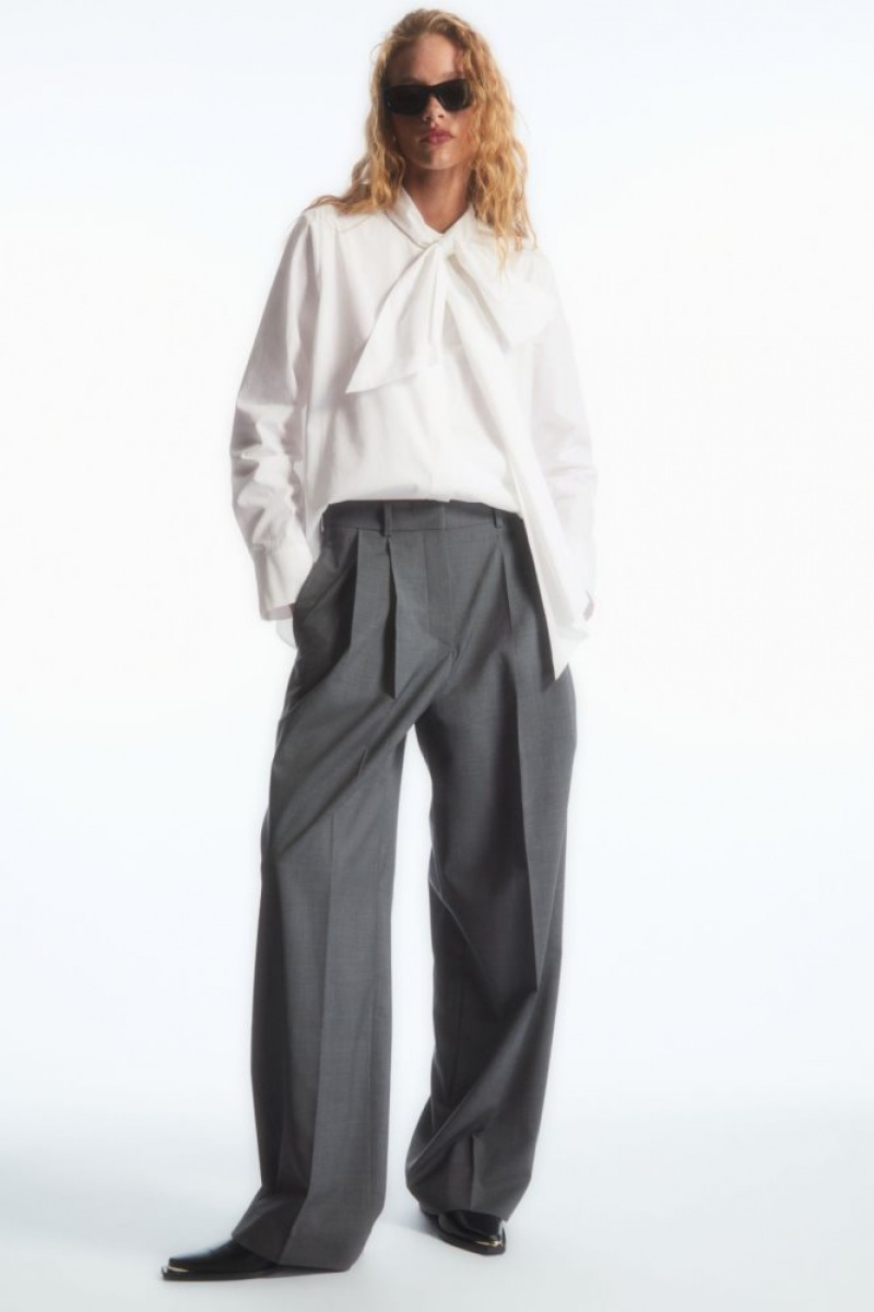 Grey Cos Wide-leg Tailored Wool Pants | ENARK1967