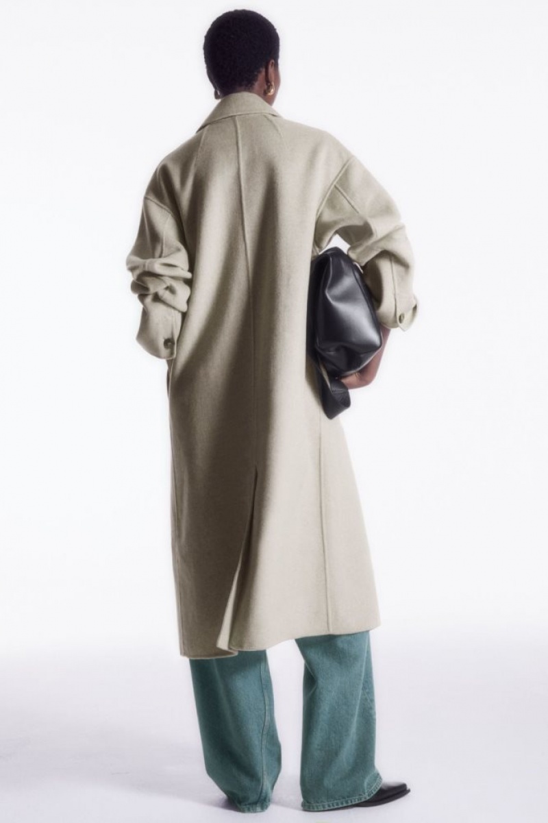 Light Beige Cos Collared Double-faced Wool Coat | OSTBJ9267