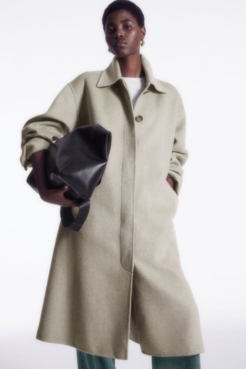 Light Beige Cos Collared Double-faced Wool Coat | OSTBJ9267