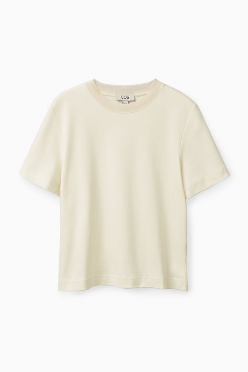 Light Beige Cos The Clean Cut T-shirt | FOMTC4708