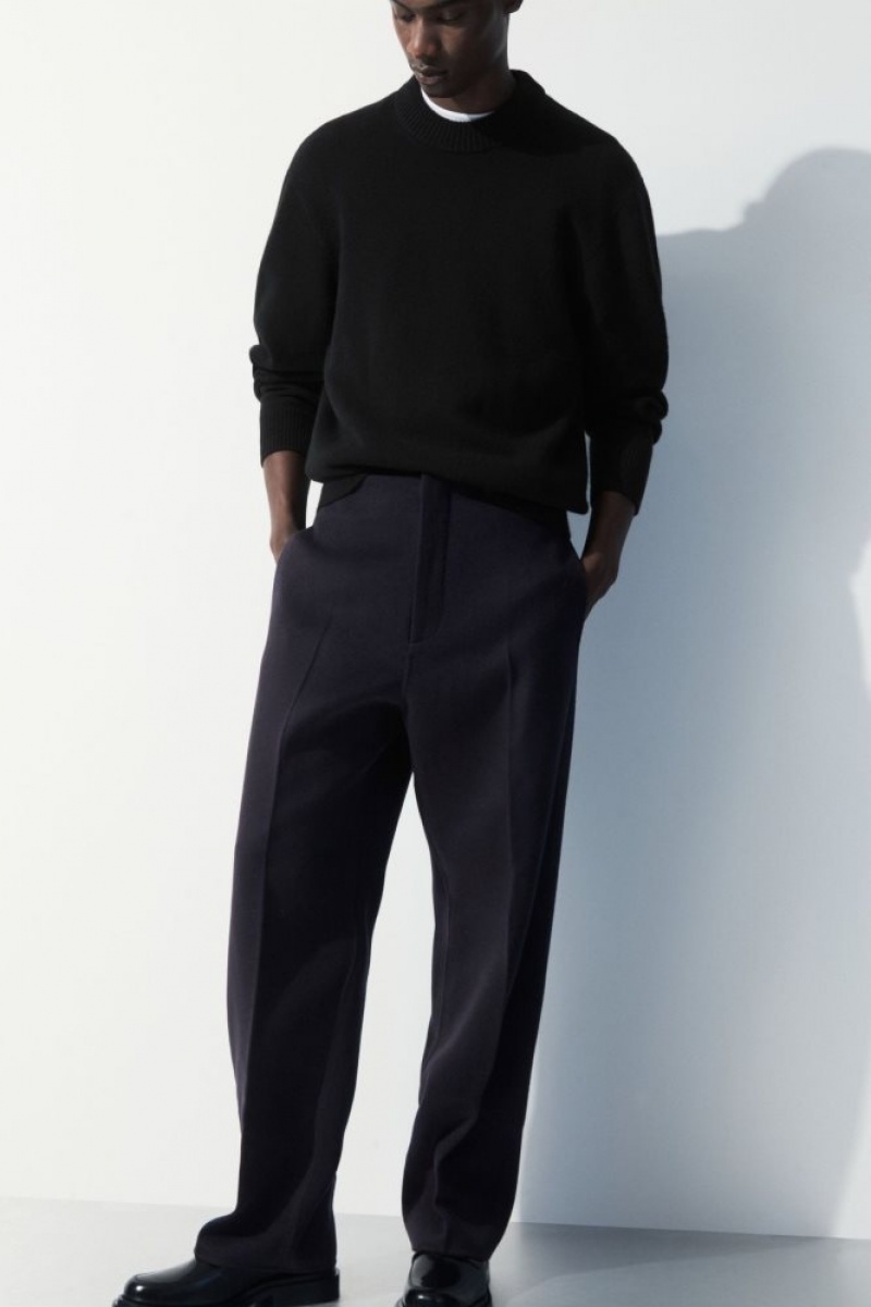 Navy Cos The Relaxed Wool Trousers | AVNTB6781