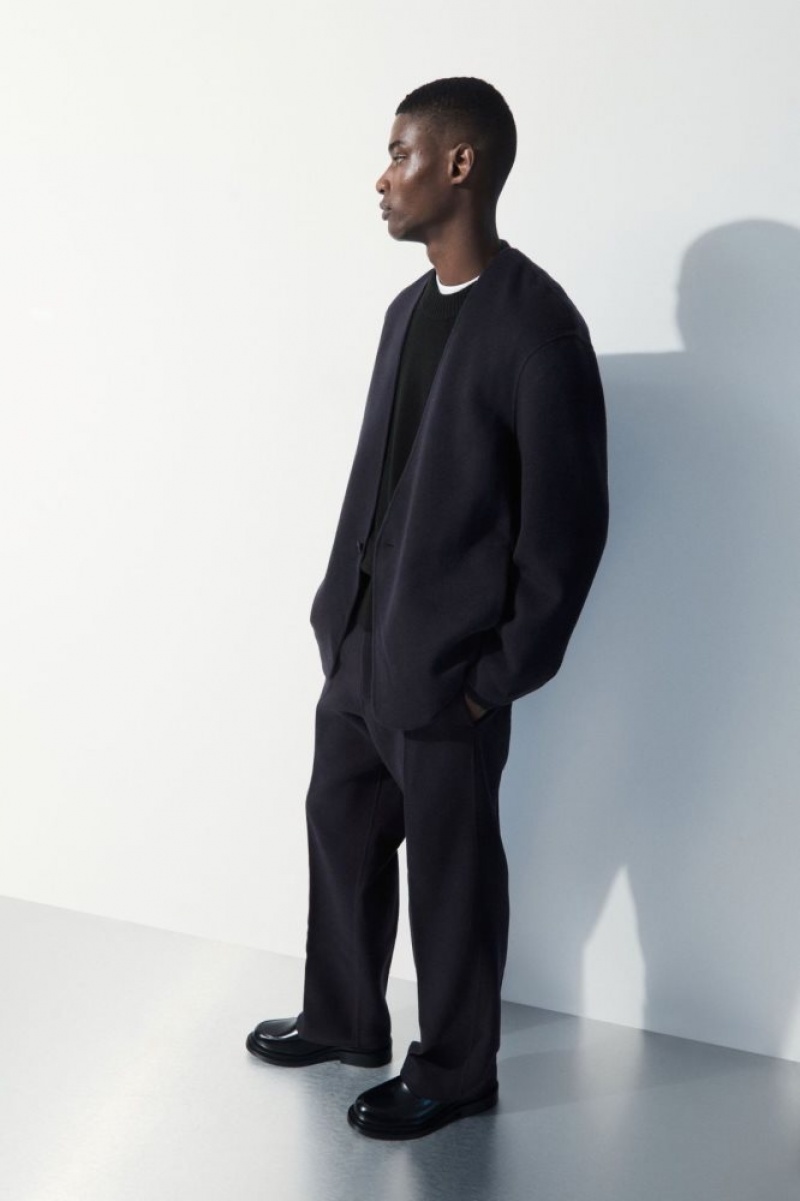 Navy Cos The Relaxed Wool Trousers | AVNTB6781