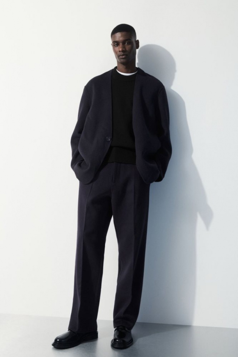 Navy Cos The Relaxed Wool Trousers | AVNTB6781