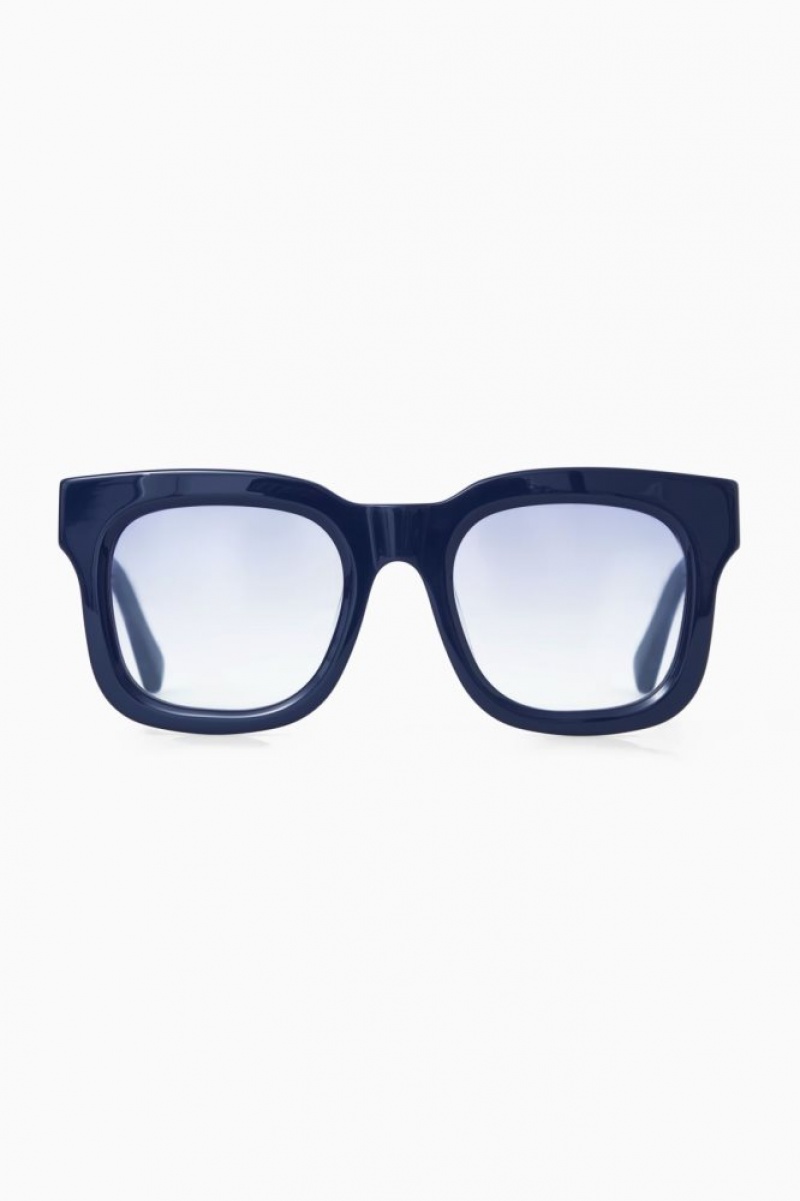 Navy Cos The Square Acetate Sunglasses | QINRD3246