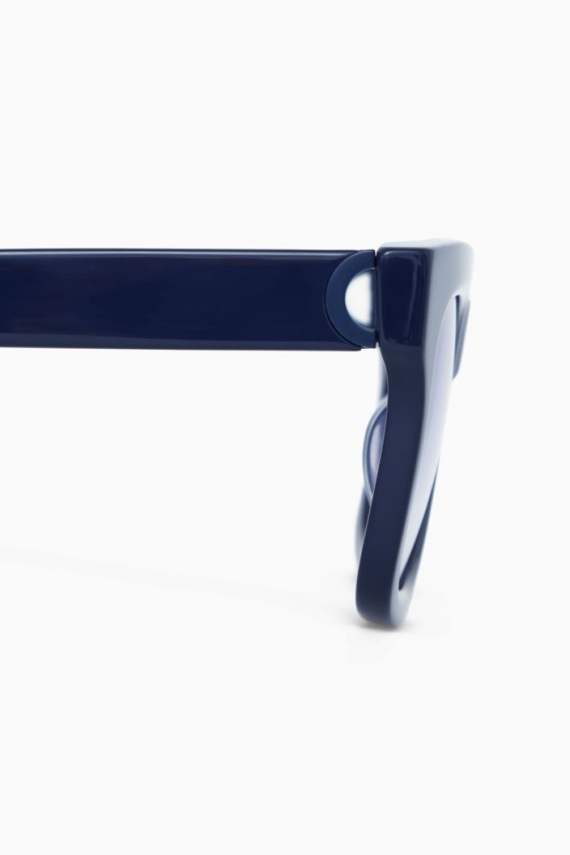 Navy Cos The Square Acetate Sunglasses | QINRD3246